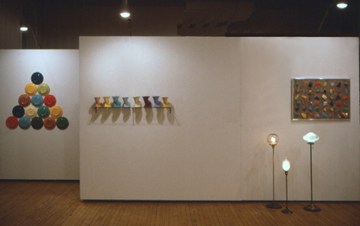 This instalation shot of Harry Anderson's 1980 exhibition at Swarthmore College in Swarthmore PA is a link to a page of photographs of the exhibition