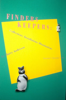 Exhibition signage for Harry Andersons 1996 exhibition Finders Keepers