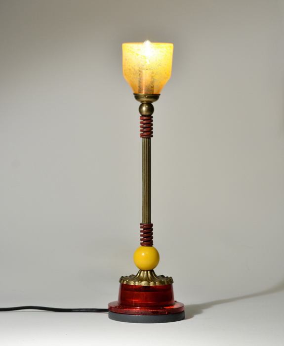 image of a small lamp sculture by artist Harry Anderson that is a link to his porfolio